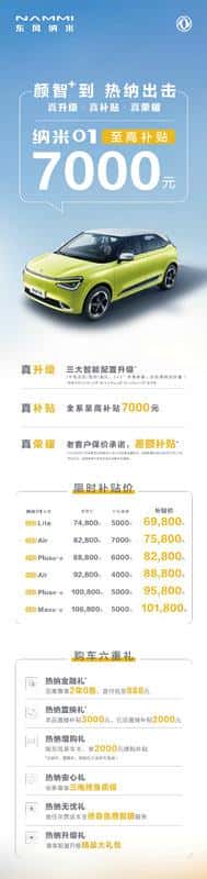 东风纳米01这波限时福利,新老车主都点赞