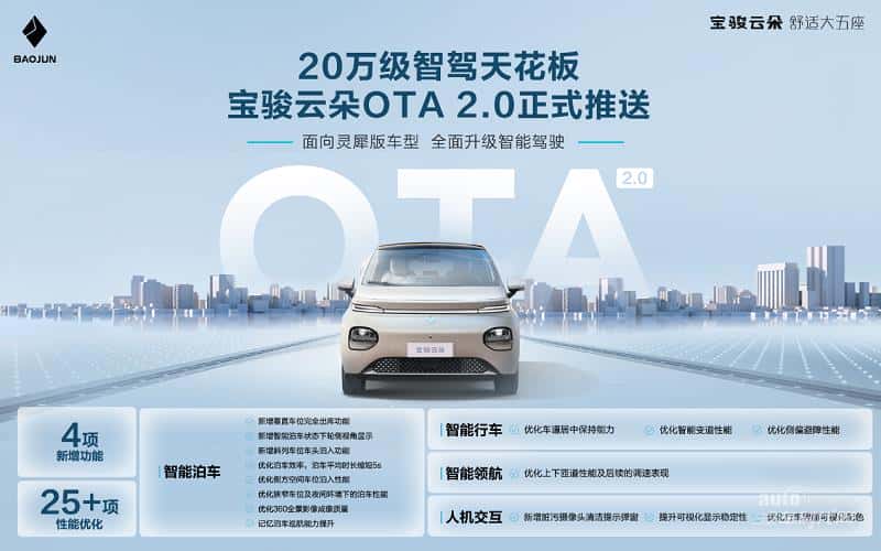 20万级智驾体验天花板，宝骏云朵OTA 2.0正式推送！