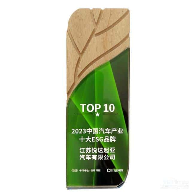 悦达起亚凭借优异表现，入选中国汽车行业十大ESG品牌